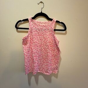 GAP Pink and White Sleeveless Tank Top